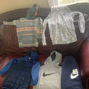 Boys Size 6/7 Nike Adidas Hoodie Jacket Pants Preowned Athletic Wear